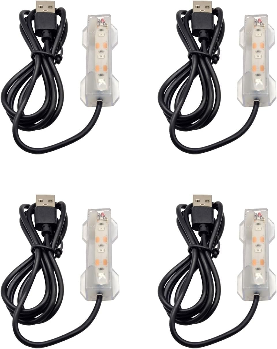 USB Aquarium Light, 5V USB Charging Small Fish Tank Light Plastic Portable LED Aquarium Light for Freshwater Office Desk Fish Tank (Colorful Light)