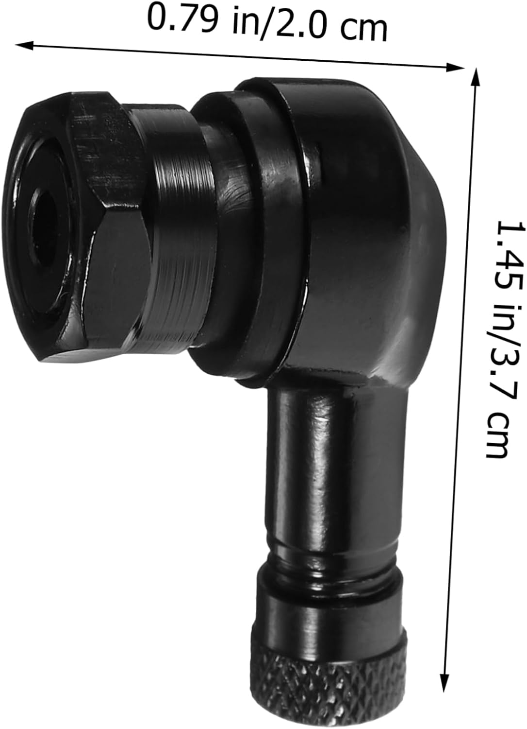 Anneome 2Pcs 90 Degree Motorcycle Valve Stem Caps &Phi;11.3Mm Universal Air Valve Covers Black Dirt-Resistant Tire Pressure Caps for Motorbike Accessories image number 6