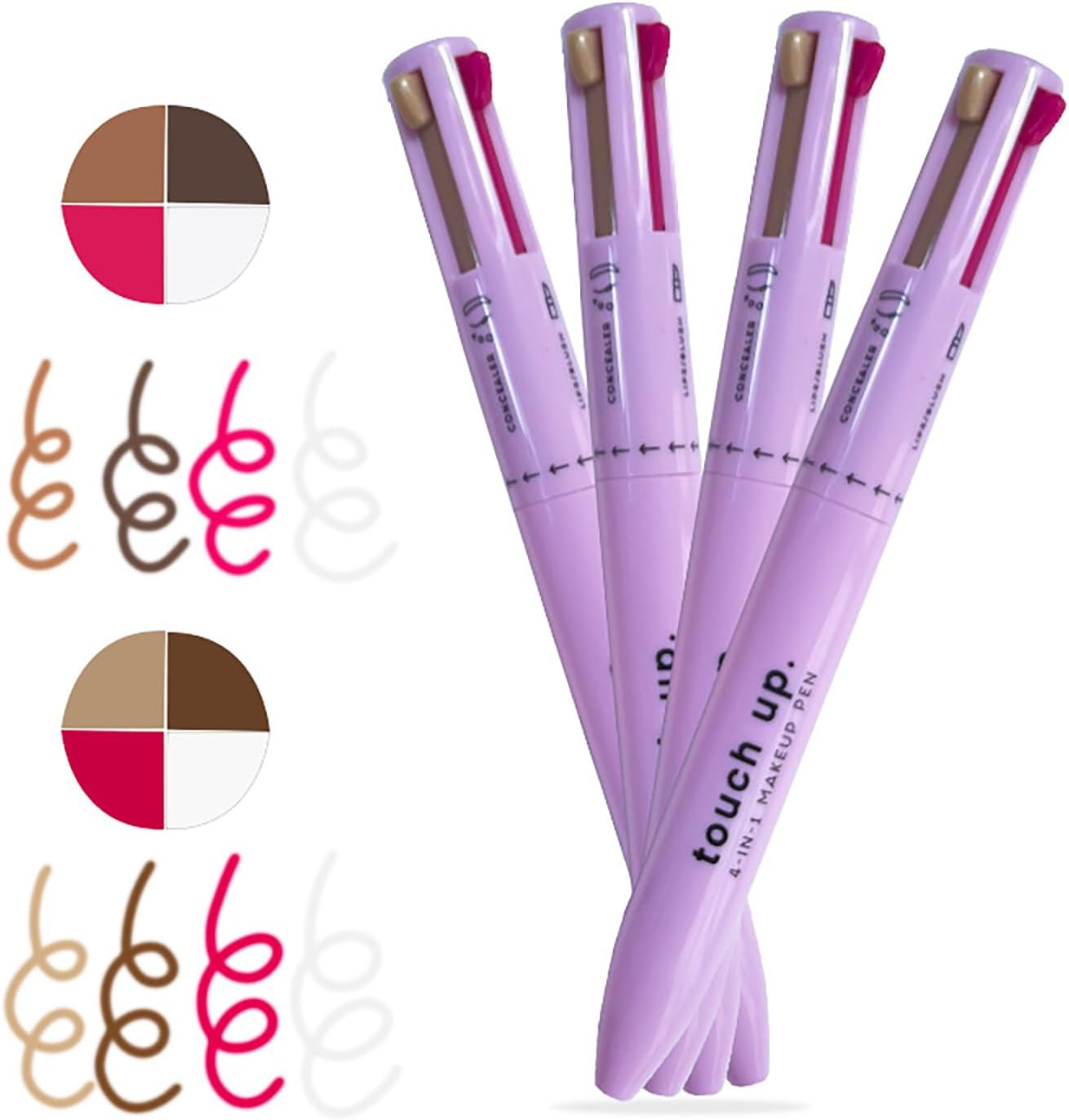4-In-1 Makeup Pen, 8 Color Eye Liner, Brow Liner, Lip Liner, & Highlighter Pen, Waterproof All in One Makeup Pen Eye Long-Lasting Multi-Function Makeup Beauty Pencil #B image number 6