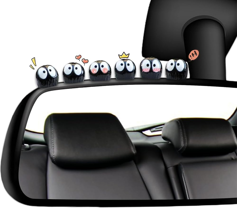 Cute Soot Sprites Car Decor - Ghibli Anime 20 Pcs Black Interior Accessories for Car Rearview Mirror & Dashboard, for Ghibli Fans image number 5