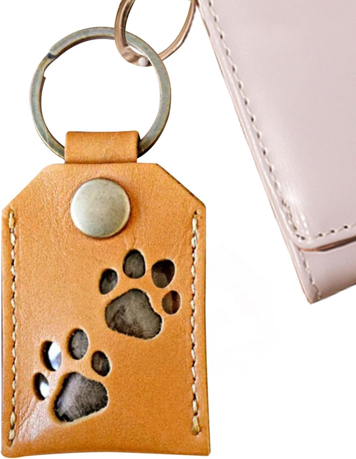 Fokmuaex 1Pcs Pet Memorial Keychain Pendant - Square Locket for Pet Hair and Photo Holder, Creative Present for Girlfriend Boyfriend image number 4