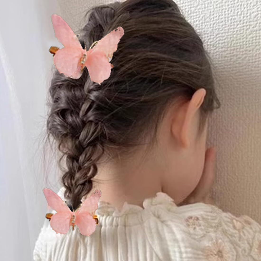 OUDQFCJ Butterfly Hair Clips, 6 Pieces, Hair Clips, Girls, Hair Accessories, Butterfly Hair Clips, Glitter Snap Hair Clips for Teenagers, Women, Hair Accessories image number 3