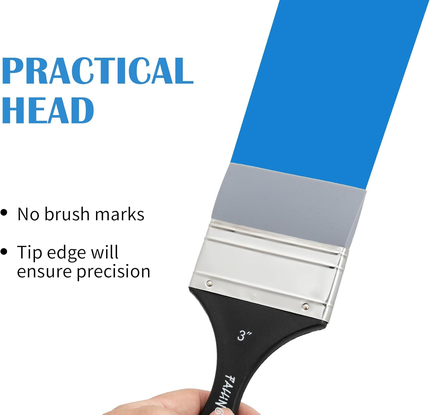 Falling in Art Silicone Paint Brush Set, Lined Edged Flexible Color Shapers, Flat Shaped Painting Tool for Water Based Acrylic Paints, Gouache, Oil, and All Water Soluable Mediums 2Pcs(1Inch, 2Inches) image number 4