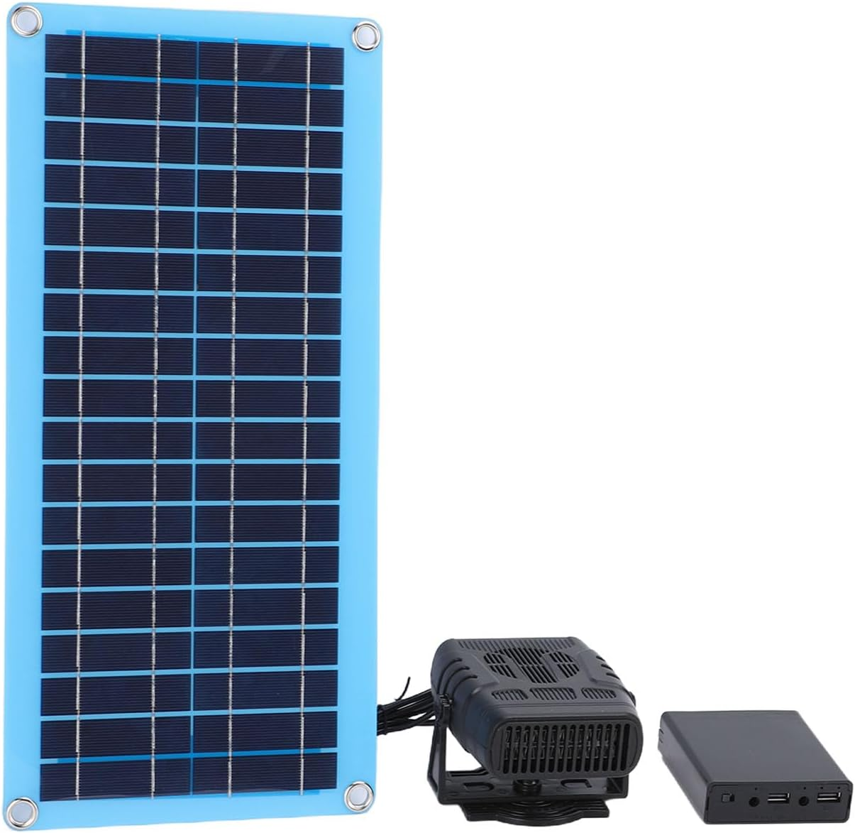 Generic Solar Heater for Chicken Coop, 30W Portable Solar Powered Heaters with Adjustable Warm Air Settings & Monocrystalline, for Drying Heating Pet House Warm Wind Gear image number 6