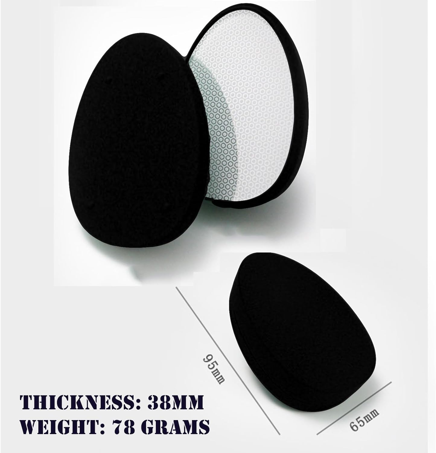 2 PCS Foot Pumice Stone Callus Remover with Cover, Gentle Exfoliating Nano Glass Foot File & Pedicure Tool for Dead Skin, Hard & Cracked Heels, Portable Egg Shape Pedi Scrubber for Smooth Feet (Black) image number 5