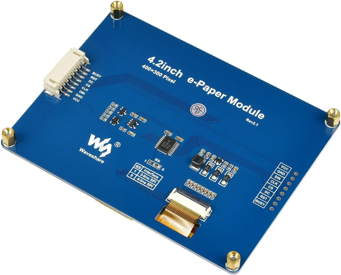 Waveshare 4.2Inch E-Paper Module, Red/Black/White 3Colors Display Module for Raspberry Pi/Jetson Nano/Nucleo Main Control Board，400X300 Resolution image number 2