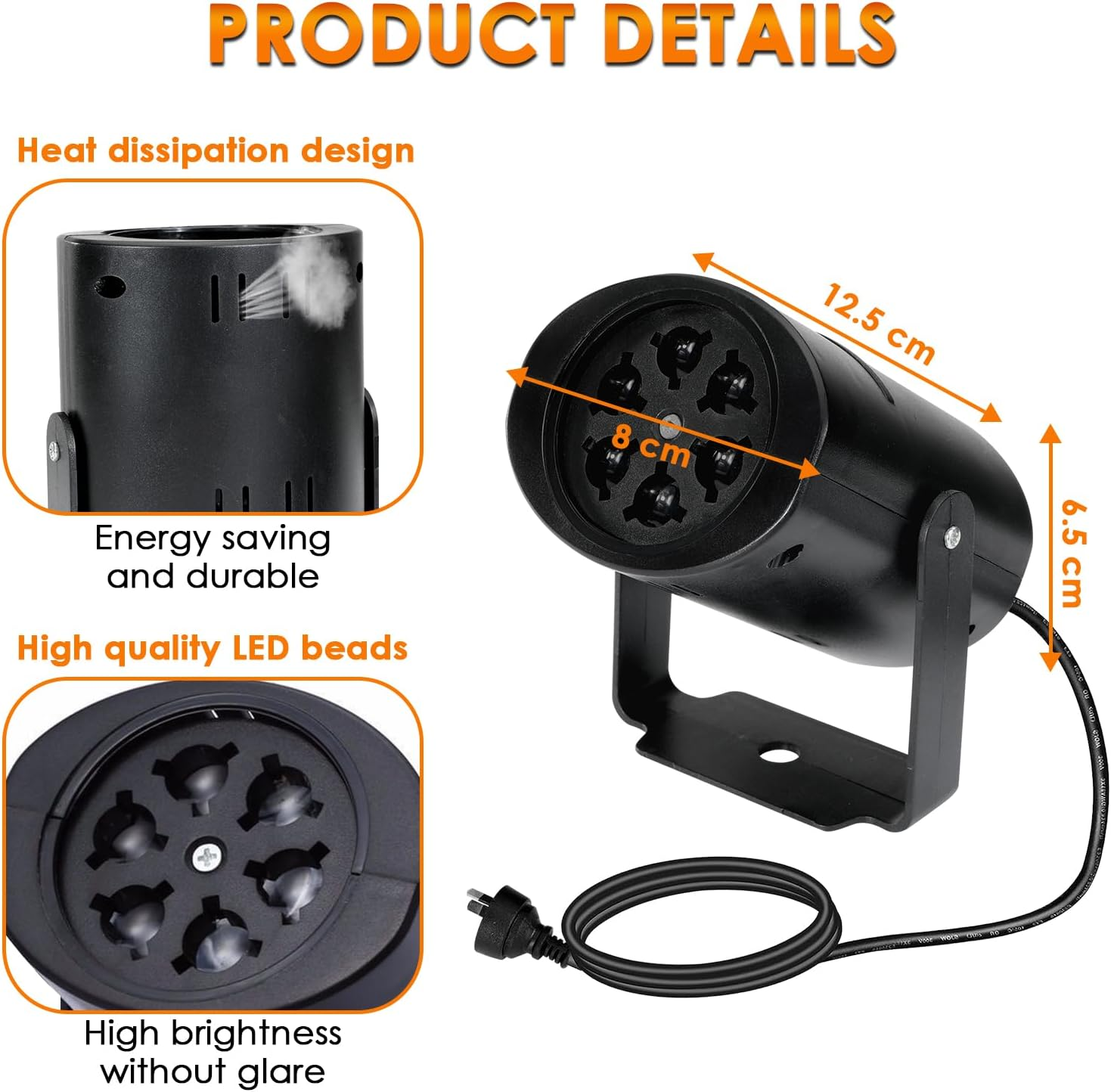 AUTOWT Halloween Christmas Projector Lights, Holiday Light Projector Outdoor, LED Projection Lights with 2 HD Slides for Indoor Outdoor Xmas New Year Party Landscape Decorations