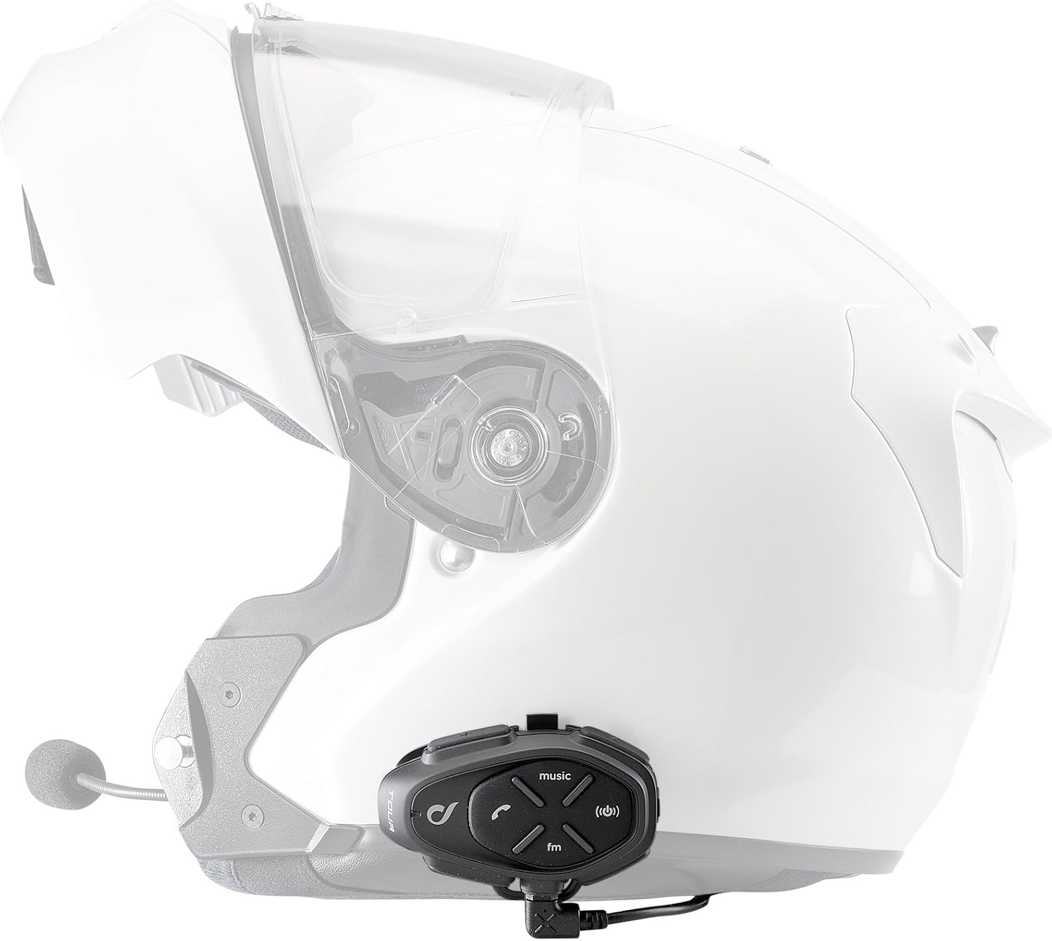 Interphone INTERPHOTOUR Cellularline Tour Bluetooth Intercom Kits, Clear, M image number 1