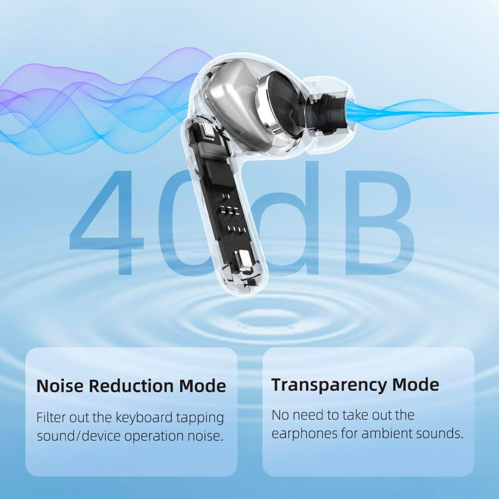 Noise Cancelling Translation Earbuds, Two-Way Bluetooth Translator Device in Real Time with 144 Languages, In-Ear TWS Translator Earbuds with App, Support for Calls, Music image number 2
