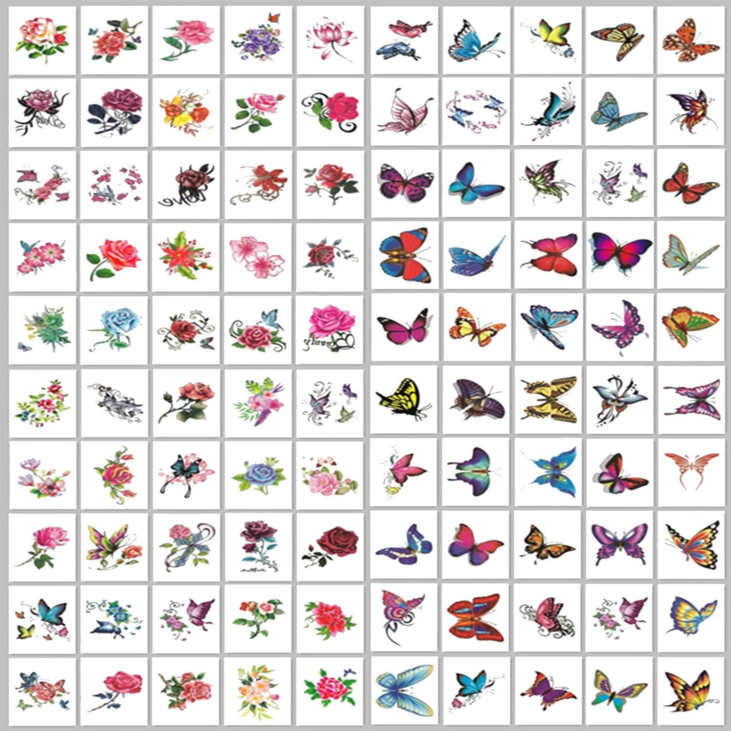 ELANE 19 Sheets Tramp Stamp Temporary Tattoo,Fake Temporary Tramp Stamp Tattoo Stickers for Women Grils Men