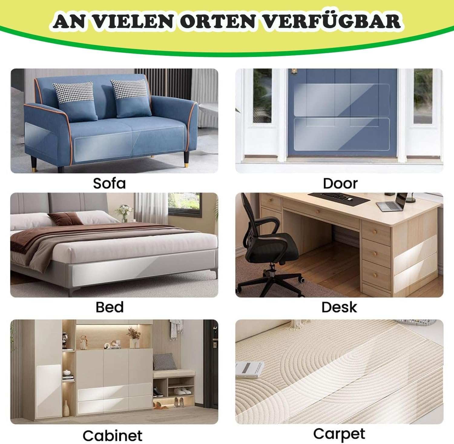 Scratch Protection Cat Tape, 20 Cm X 500 Cm Sofa Scratch Protection Pad with Self-Adhesive, Scratching Pads for Cats with Self-Adhesive Cat Scratch Protection Film, Furniture Protection, Scratch Pads image number 6