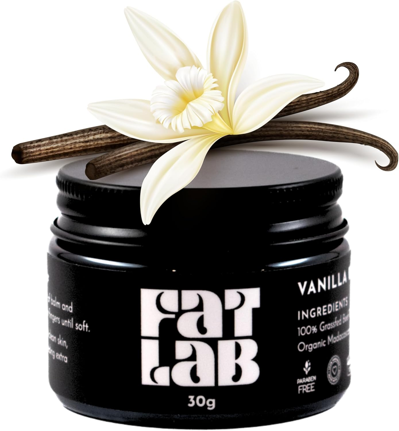 Vanilla-Infused 100% Grass-Fed Beef Tallow Moisturiser 30G image number 3