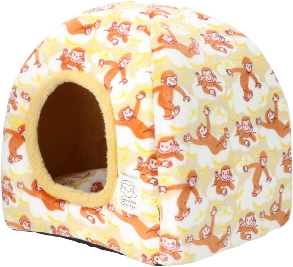 Three Arrows Curious George Boa Dome Bed for Dogs and Cats image number 3