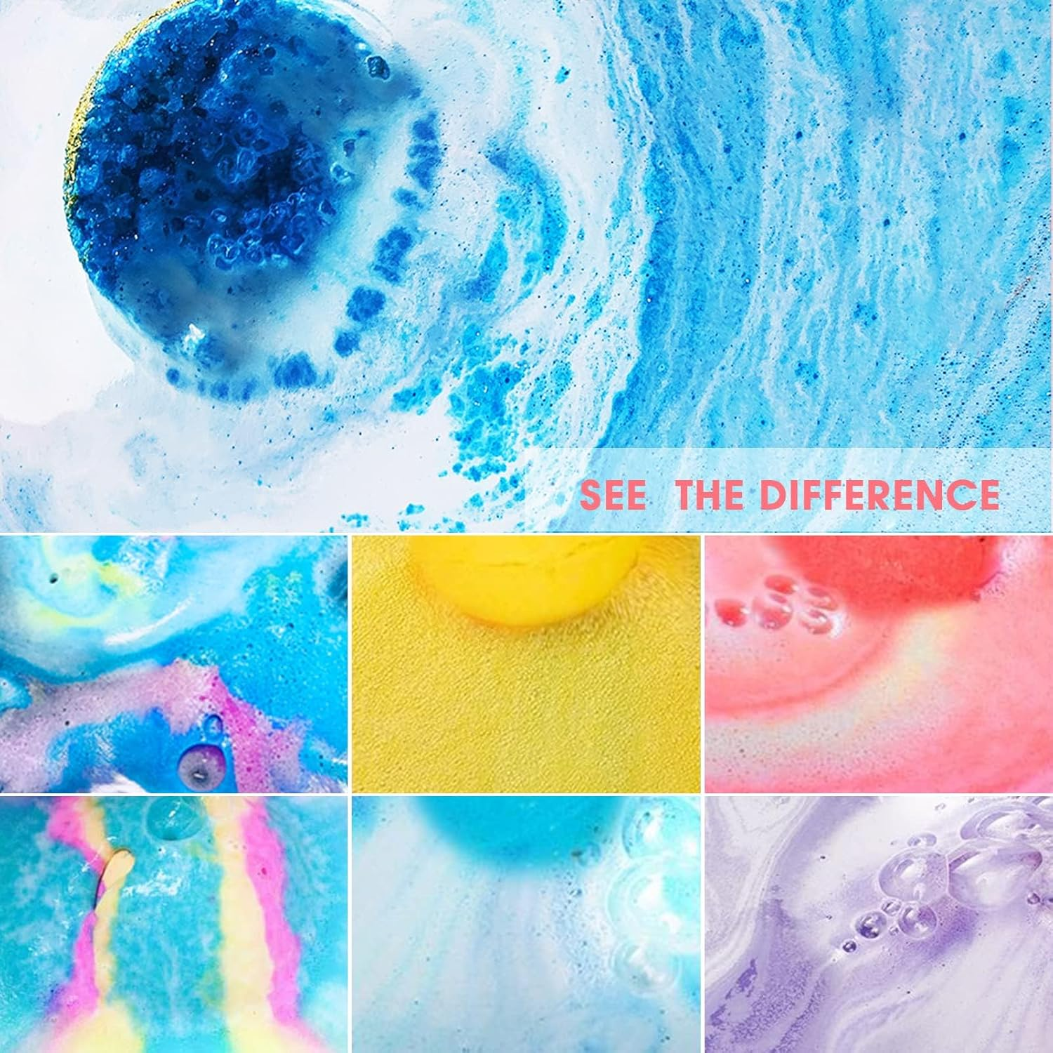 Fafamara Bath Bombs, Foaming Gift Set 20 Organic & Natural Handcrafted Essential Oils Relaxation and Stress Relief Fizzy Balls Ideal Birthday for Her/Him, Women, Wife, Girlfriend, Mother image number 4