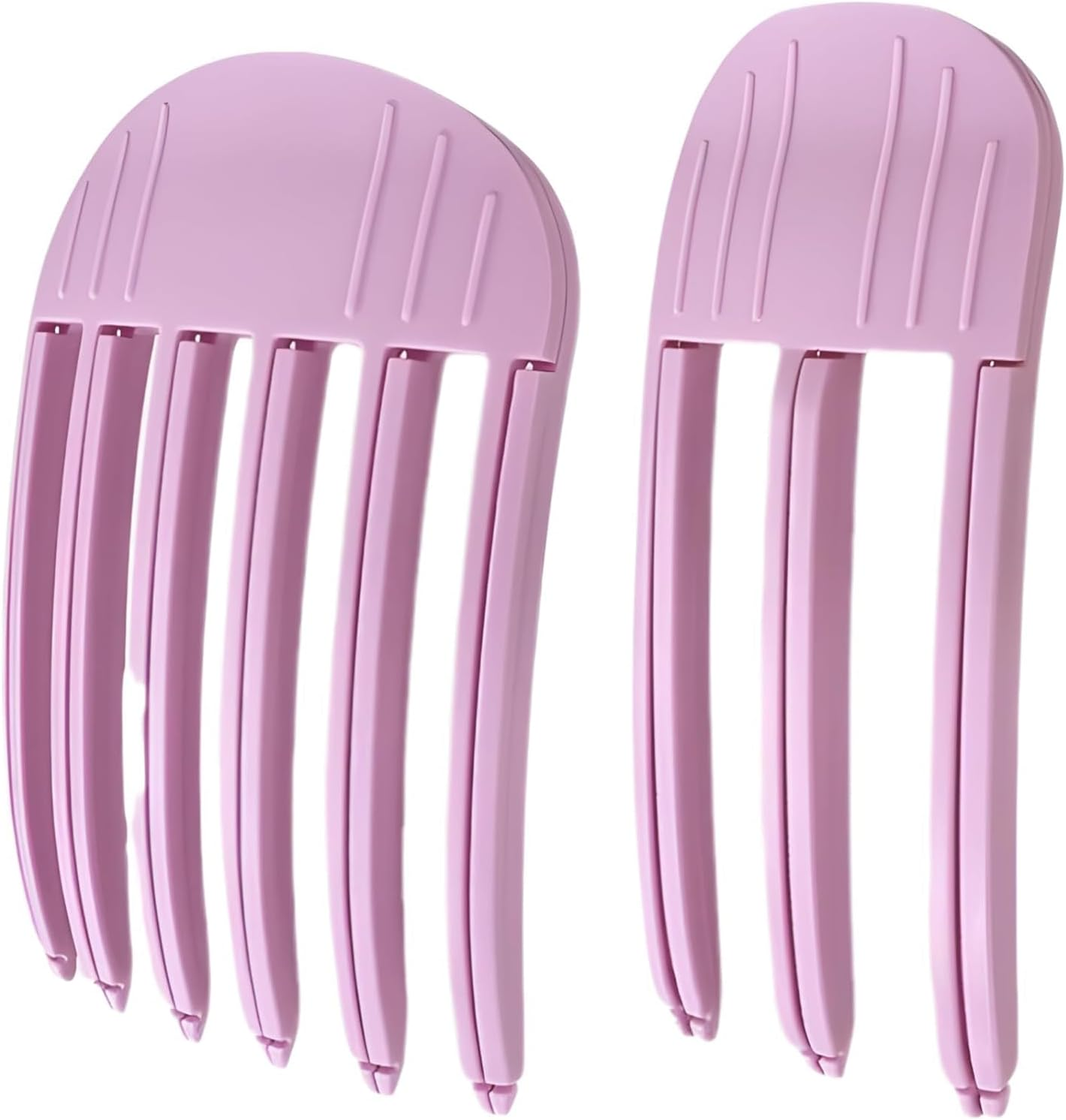 2Pcs Wind Shaping Styling Comb, Instant Hair Root Lifting Clips,Volumizing Hair Root Lifting Combs Set,Wind Shaping Styling Comb for Fluffy Bangs,High Skull Artifact No Trace Hair Clip (Rose Red)