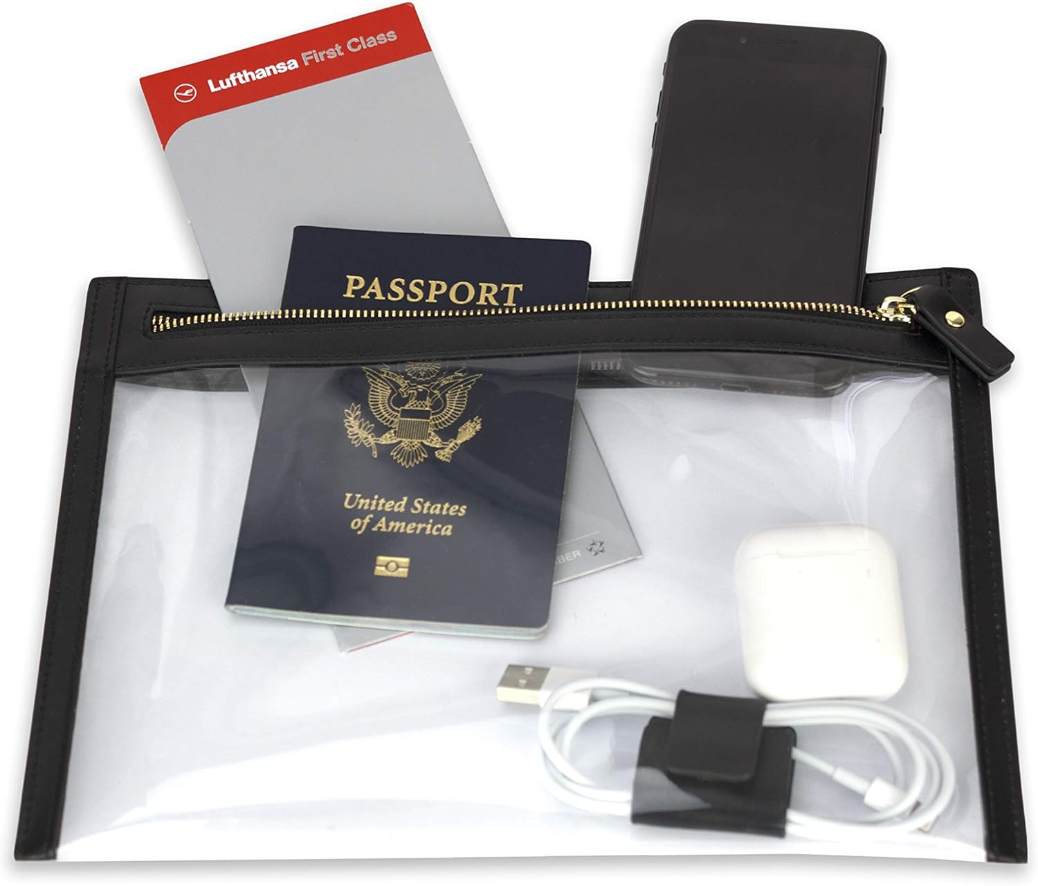 Jet&Bo Leather Travel Pouch Set: Leather Pouch, Passport Holder, Luggage Tag, Cord Organizers image number 4