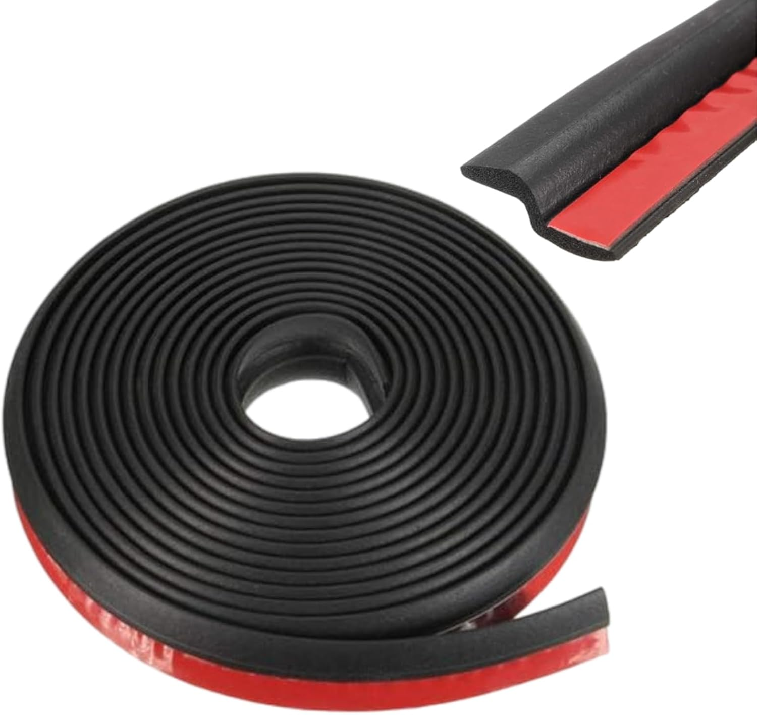 Kalione Car Door Seal Strip, Z-Shape Rubber Weatherstrip, 4M/13Ft Black Edge Trim Guards, Hollow Design for Window Door Engine Cover, Waterproof Noise Reduction image number 4
