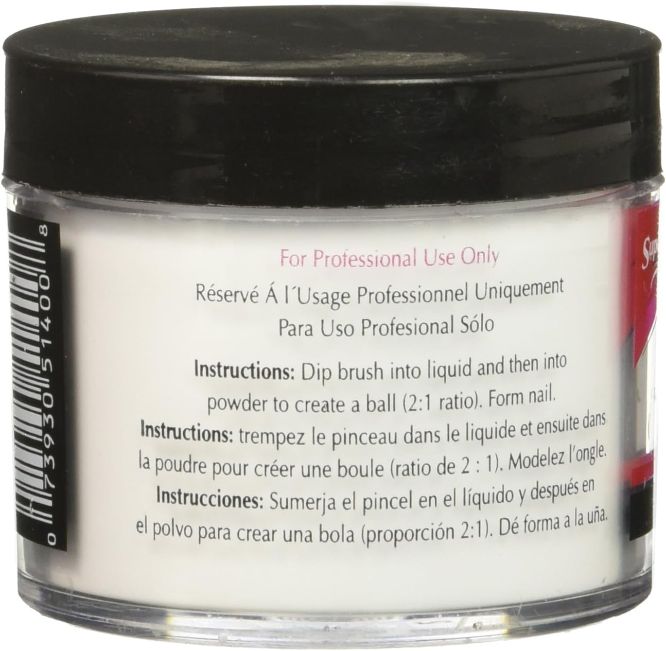 Supernail Acrylic Powder 56 G, Clear, 56 G image number 2