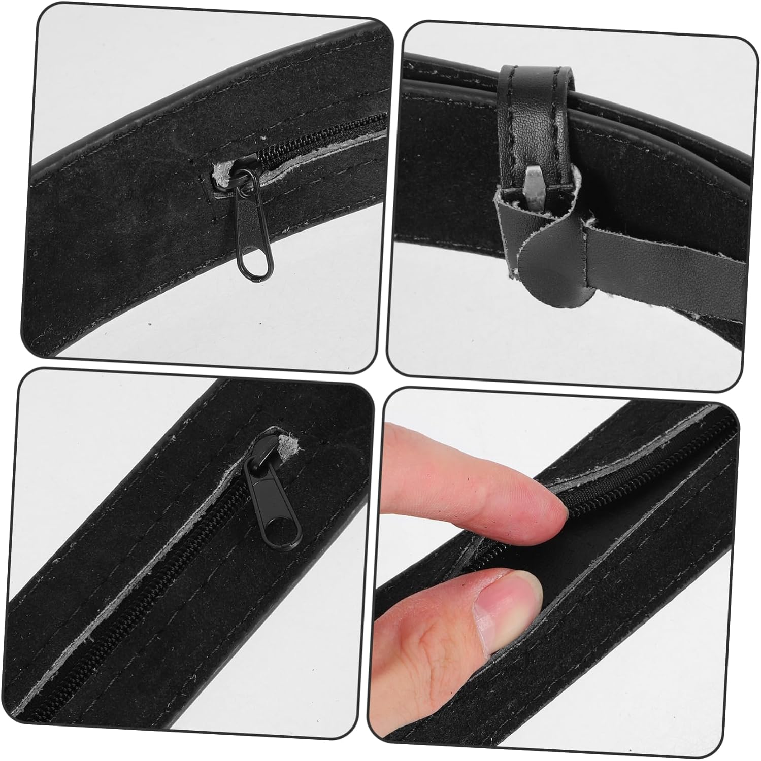 Totority Money Belt with Hidden Compartments Theft PU Wallet Belt for Men Black Travel Accessory Zipper for Valuables and Cash for Business Trips and Daily Use - Black image number 6