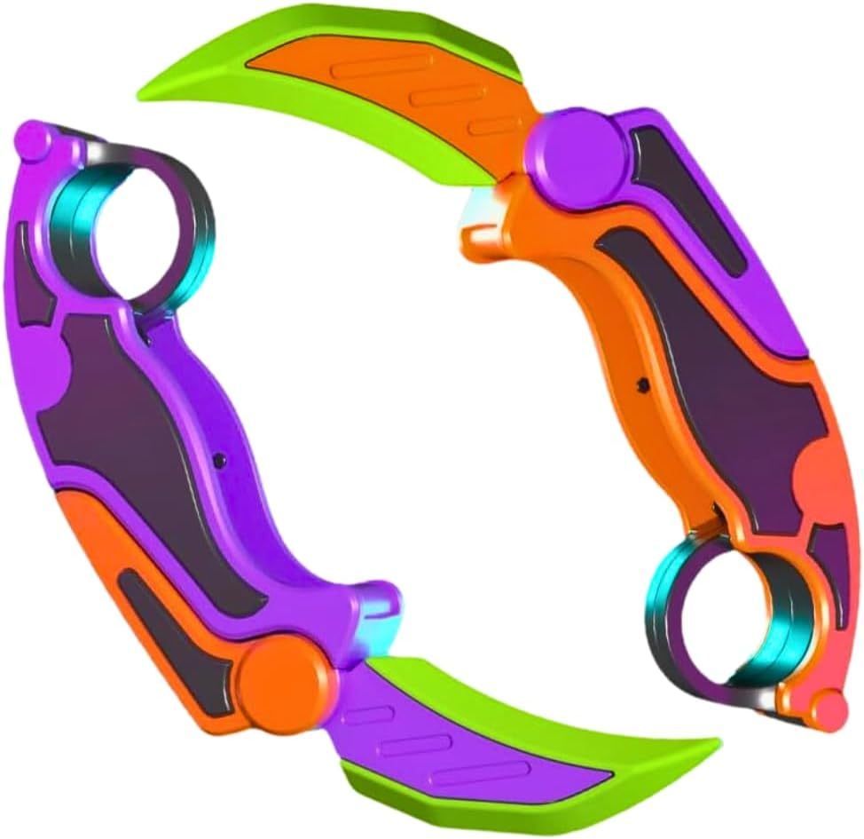 Fidget Knife (2), 3D Printed Gravity Claw Knife, Fidget Knife Toy, Claw Knife Trainer with Rubber Tip, Plastic Fidget Knife image number 2