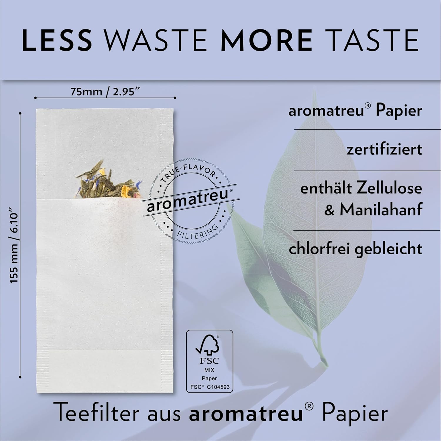 Finum 100 Tea Filters Slim image number 5