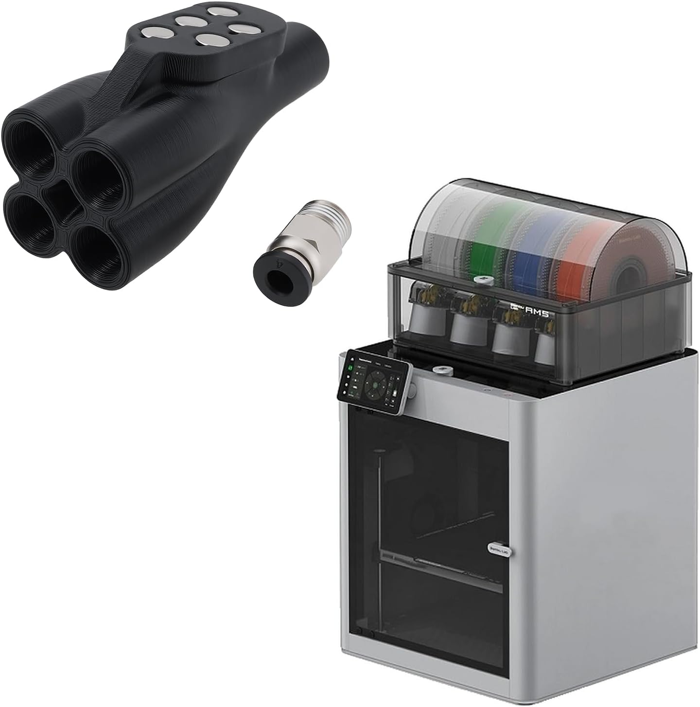 Emsea 4 in 1 PTFE Adapter Compatible with Bambu Lab X1/X1C/X1E/P1P/P1S Filament Tube Expansion Port 3D Printer Accessories image number 2