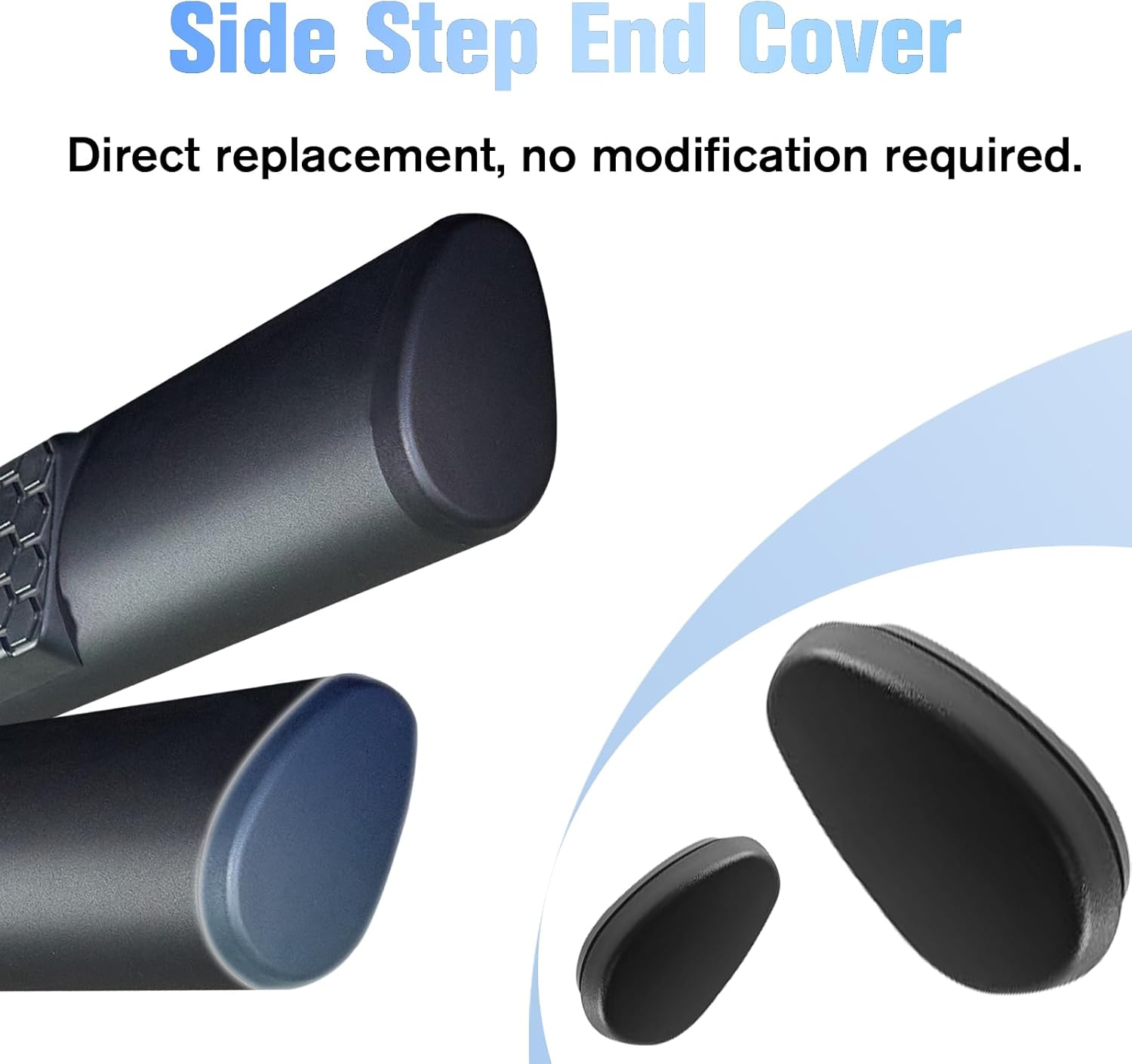 Litmiracle Running Board End Caps for 2013-2022 Dodge Ram 1500 Crew Cab, Side Steps Bars End Caps Cover Set Compatible with 2013-2019 Dodge Ram 2500 3500 image number 1