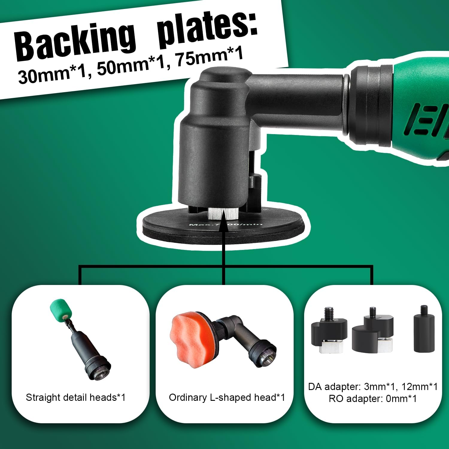 BATOCA S6 Mini Cordless Polisher,12V Car Buffer Kit for Detailing and Paintwork Care,Da&Ro and Mini Polishing Machine,1000-5000Rpm&4200-21000Rpm,Motorbike Polish Sanding Waxing image number 3