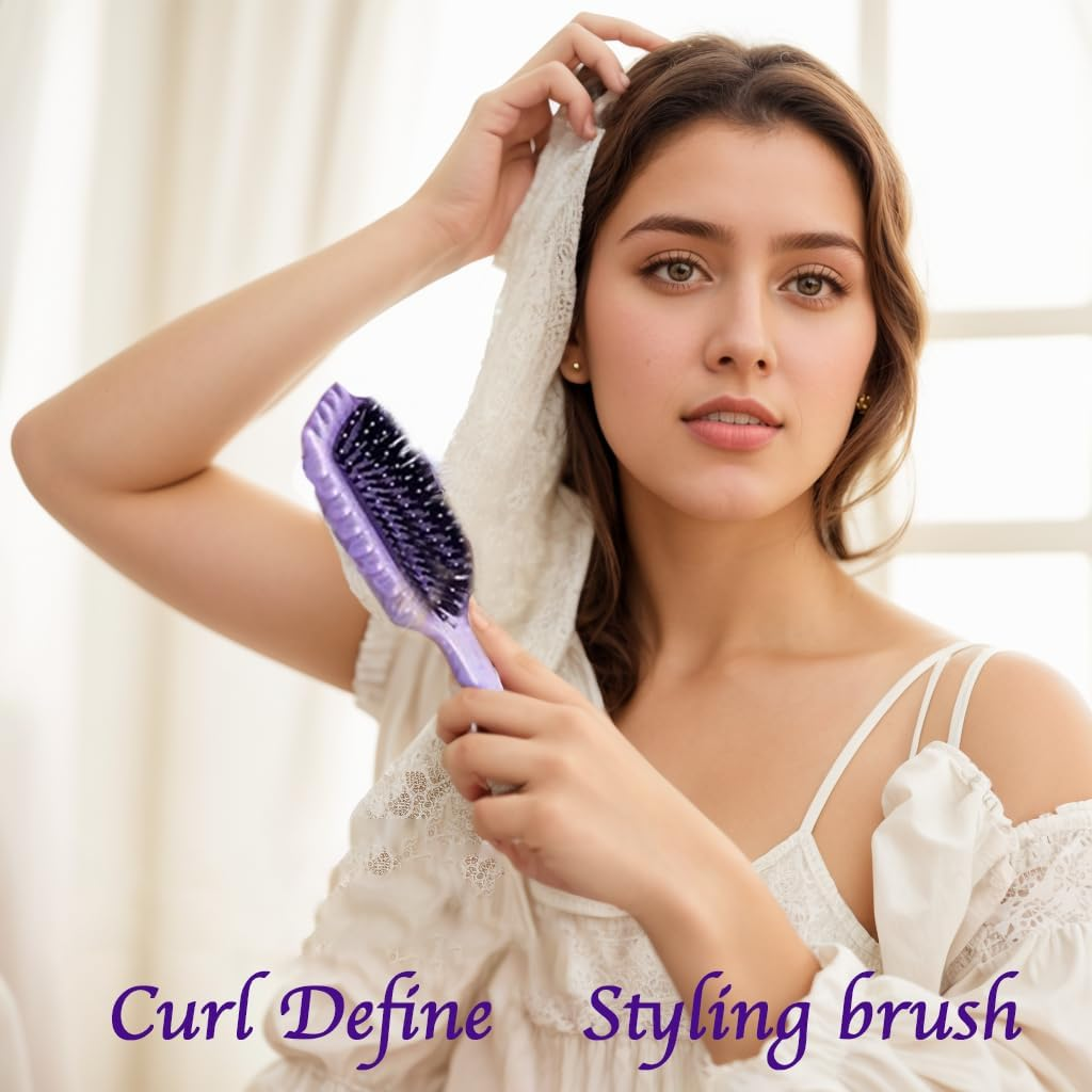 Maxmana Secret Curl Defining Brush, Curly Styling Hair Brush for Detangling, Combing, Shaping and Defining Curls for Women and Men, Less Pulling, Reduces Pulling and Separation image number 1