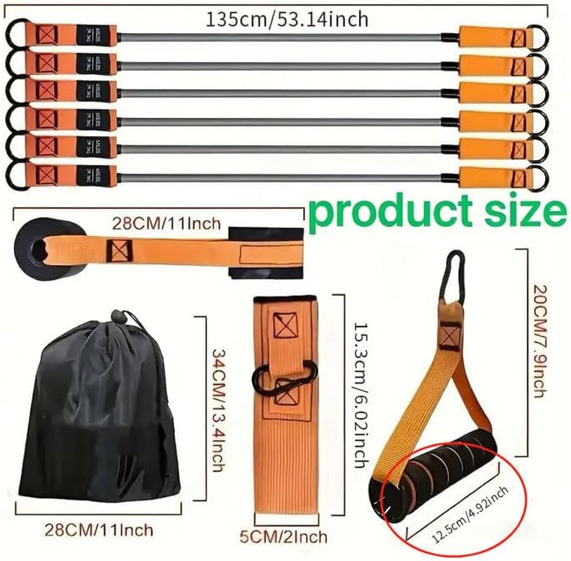 Resistance Bands, 300Lbs Heavy Exercise Bands with Handles, Workout Bands Set for Working Out Men, Fitness Weight Bands for Strength Training, Stretching, Slim, Physiotherapy image number 3