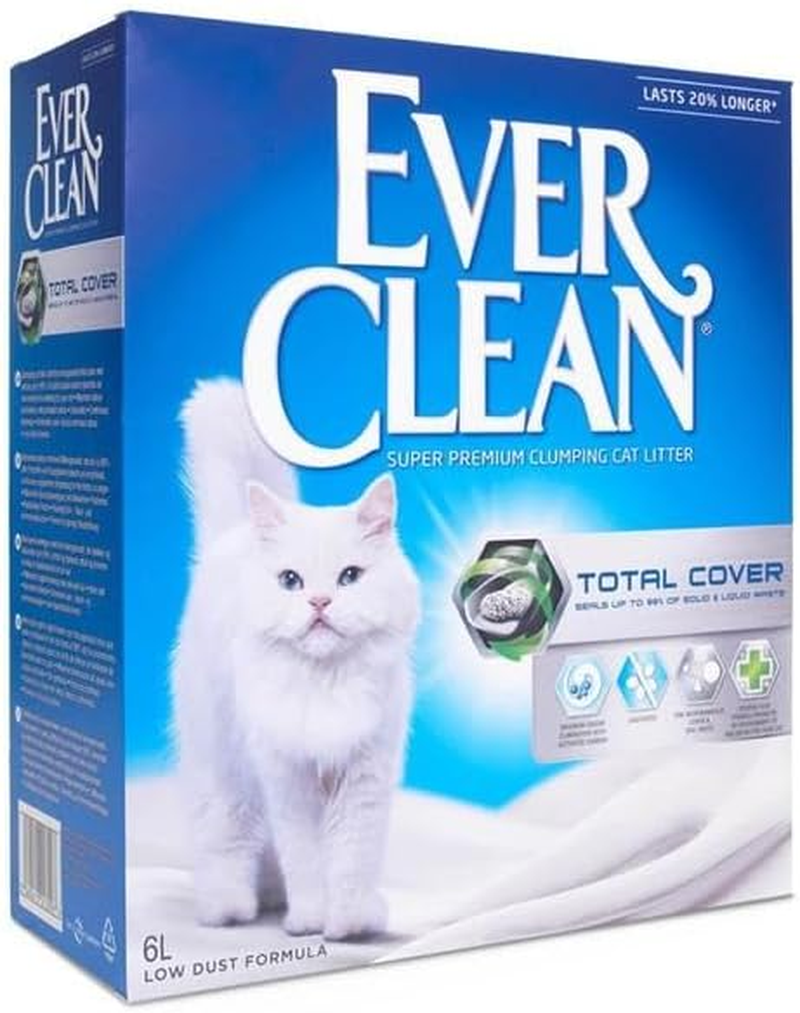 EVERCLEAN Cat Sand (Authorized Dealer Product), Total Cover, Fine Granular, Unscented Type, 2.3 Gal (6 L) (Sold Individually)