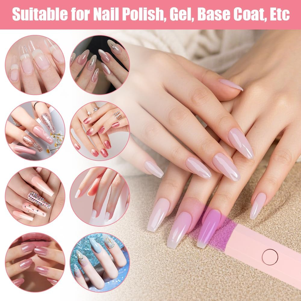 Whiznook UV Lamp for Gel Nails Mini, 20/60S Mini UV Lamp for Gel Nails, Travel UV Lamp for Nails, UV Nail Lamp, Rechargeable with Stand, for Gel Nail Polish, Nail Glue, Nail Tips image number 1