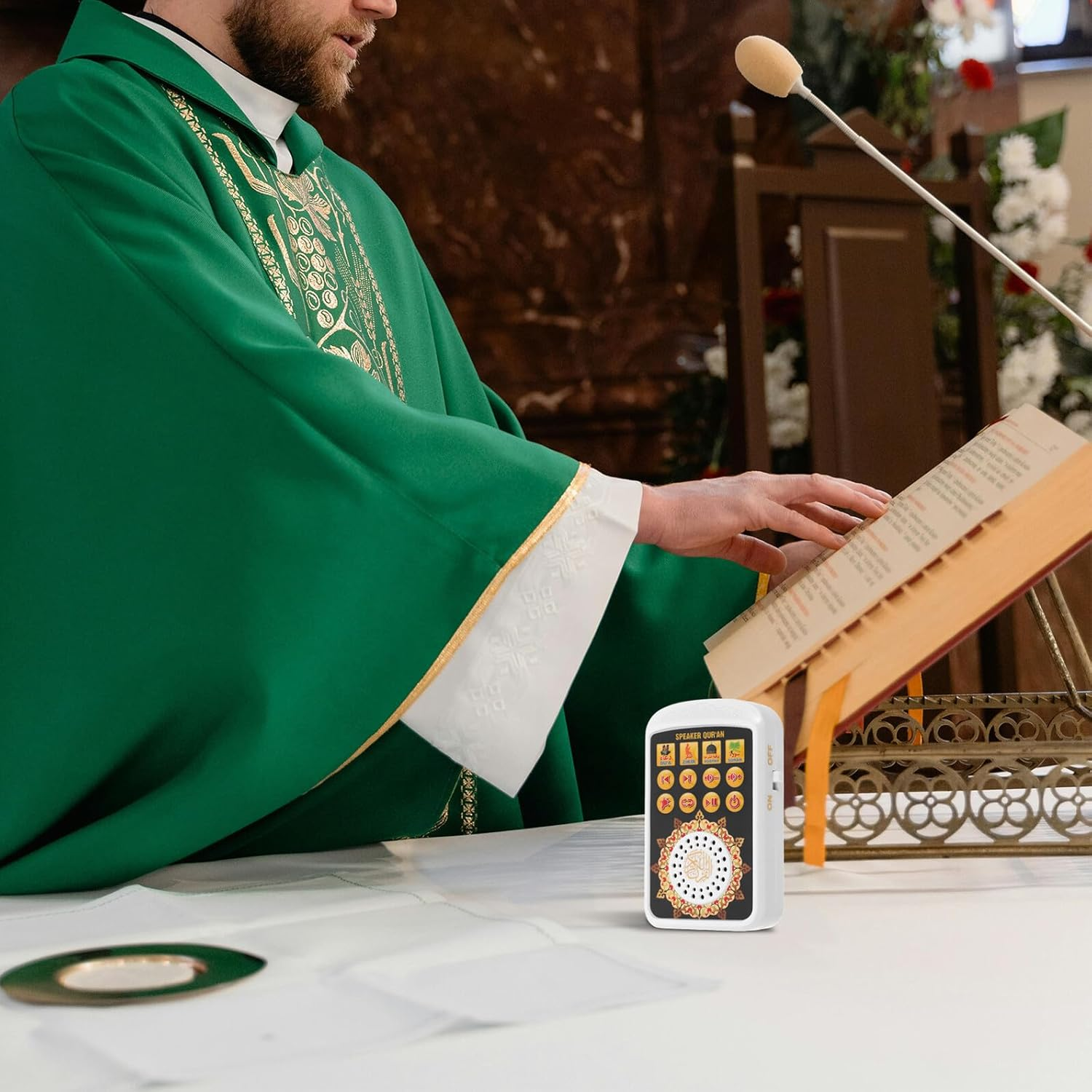 Veemoon Portable Quran Speaker Player Lightweight for Home Office Travel Ramadan Islamic Prayer Recitation image number 3