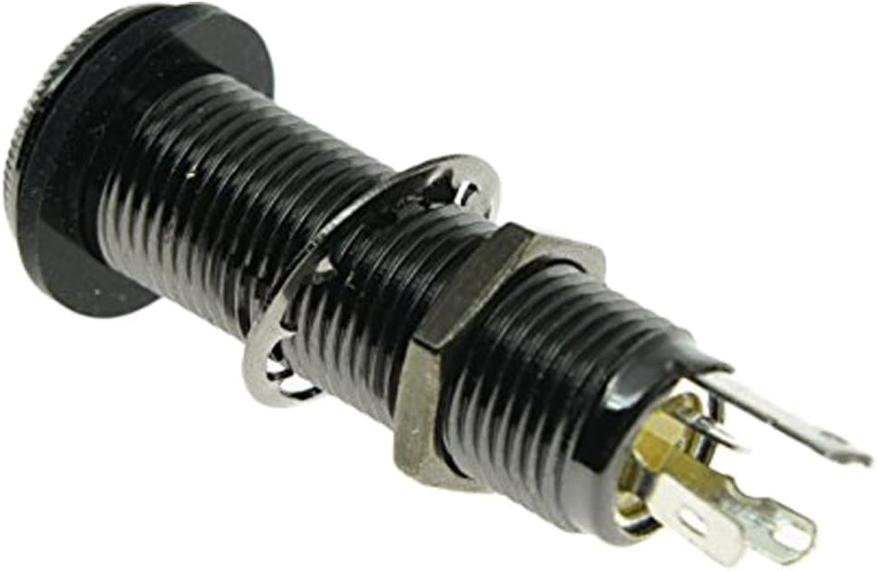 2 Pcs Black 1/4 Inch Stereo Barrel Jack Sockets, Input Output End Pin Socket for Electric Guitar Bass Instrument Accessories (Black) image number 5