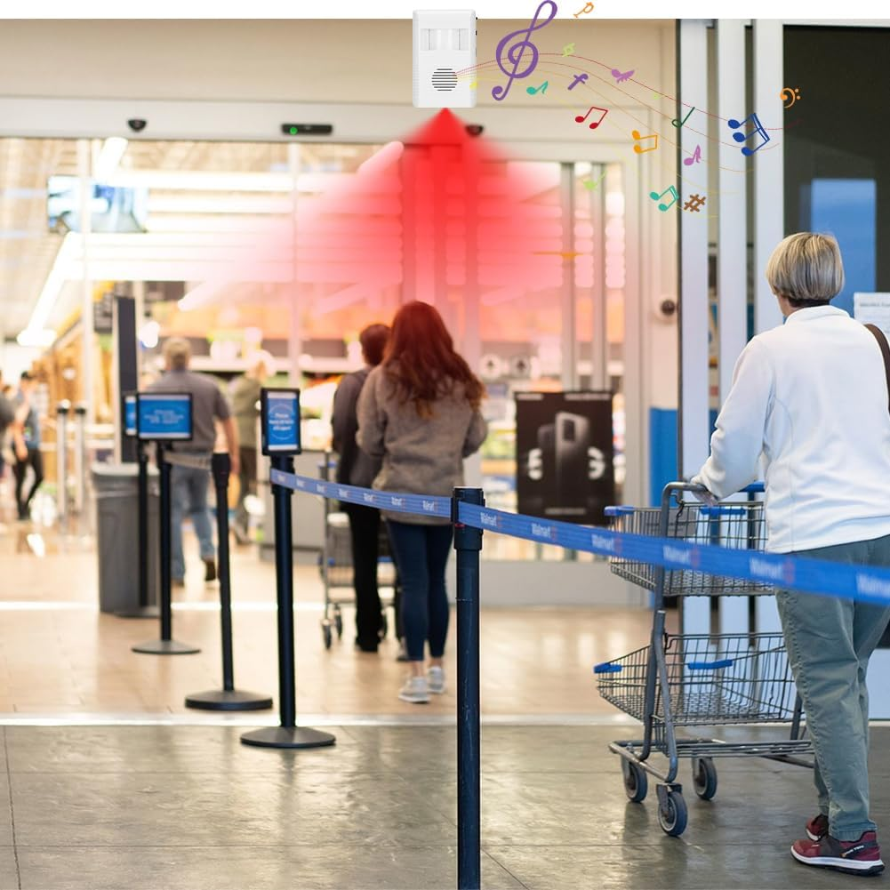 Entry Welcome Sensor, Doorbell Human Body Induction Infrared Sensor Door Greeting Doorbell Motion Detector Alarm for Home Shop Store Garage Driveway Mailbox Alert Visitor Bell (Batteries Not Included) image number 2