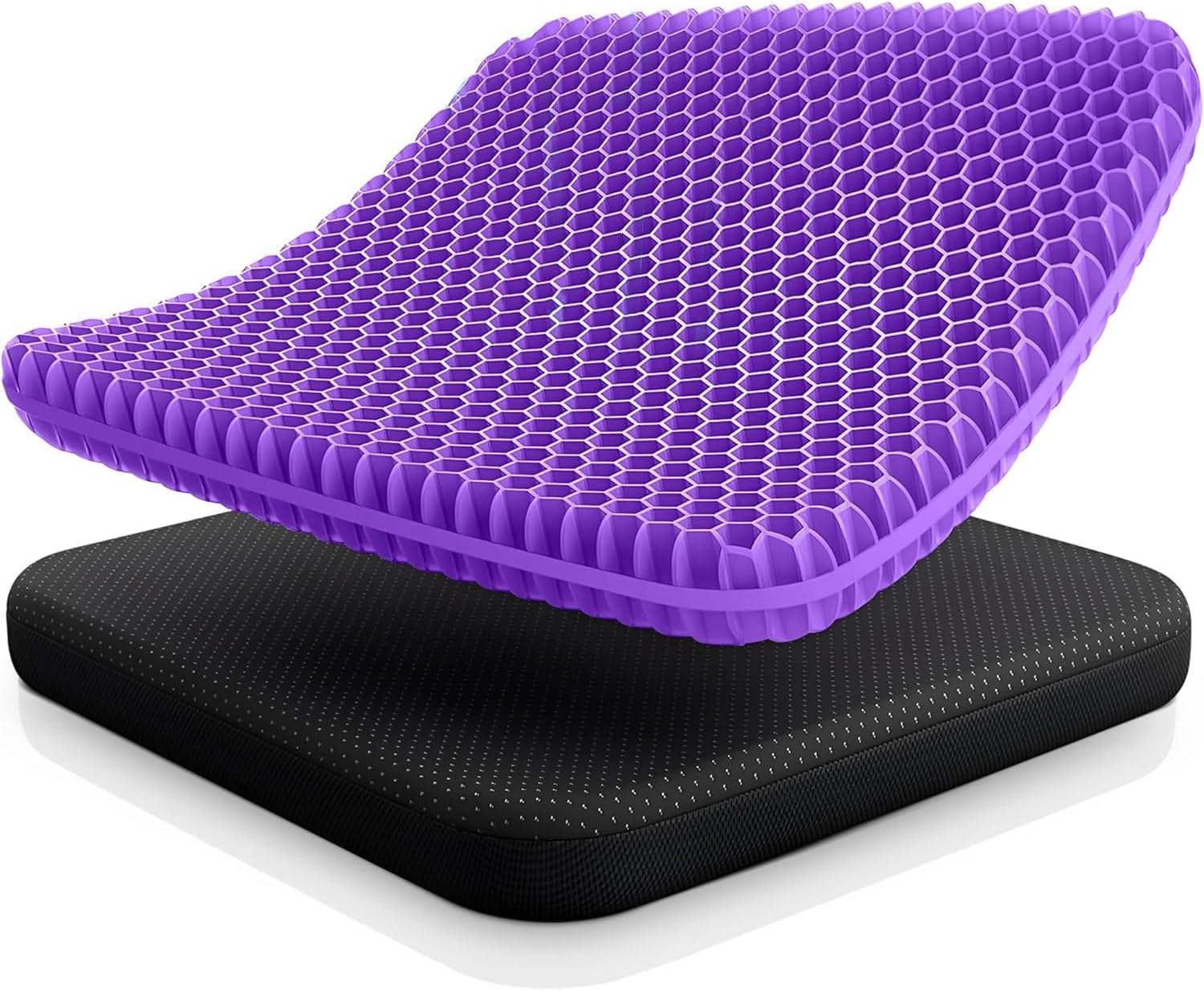 Ronluuu Gel Seat Cushion for Desk Chair & Office Chair, TPE Travel Pillow for Airplanes, Purple Stadium Seat Cushion, Wheelchair & Car Seat Cushion (Gift Ideas) image number 5