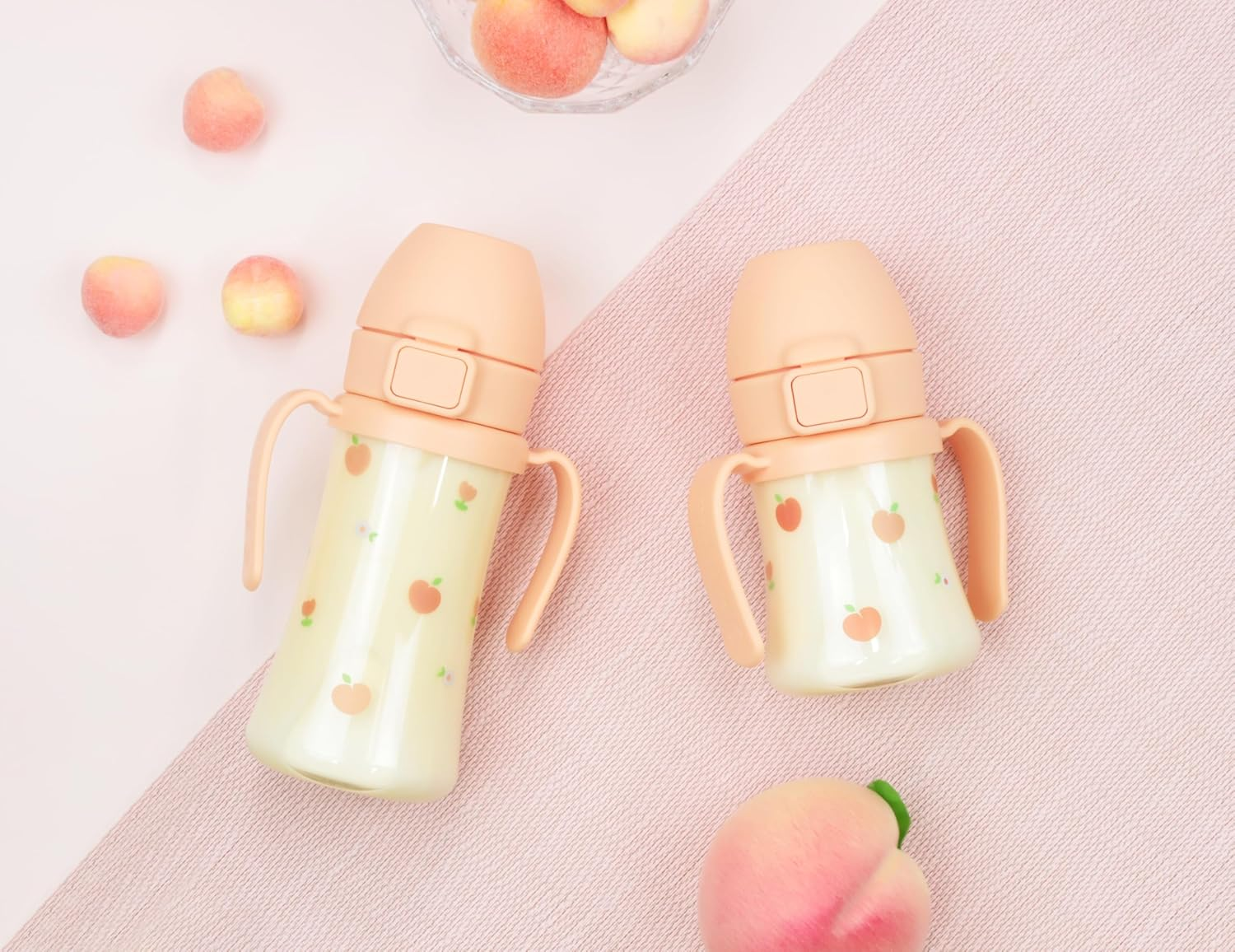 Peach Flower PPSU Straw Cup 300Ml(Rose Coral) image number 4