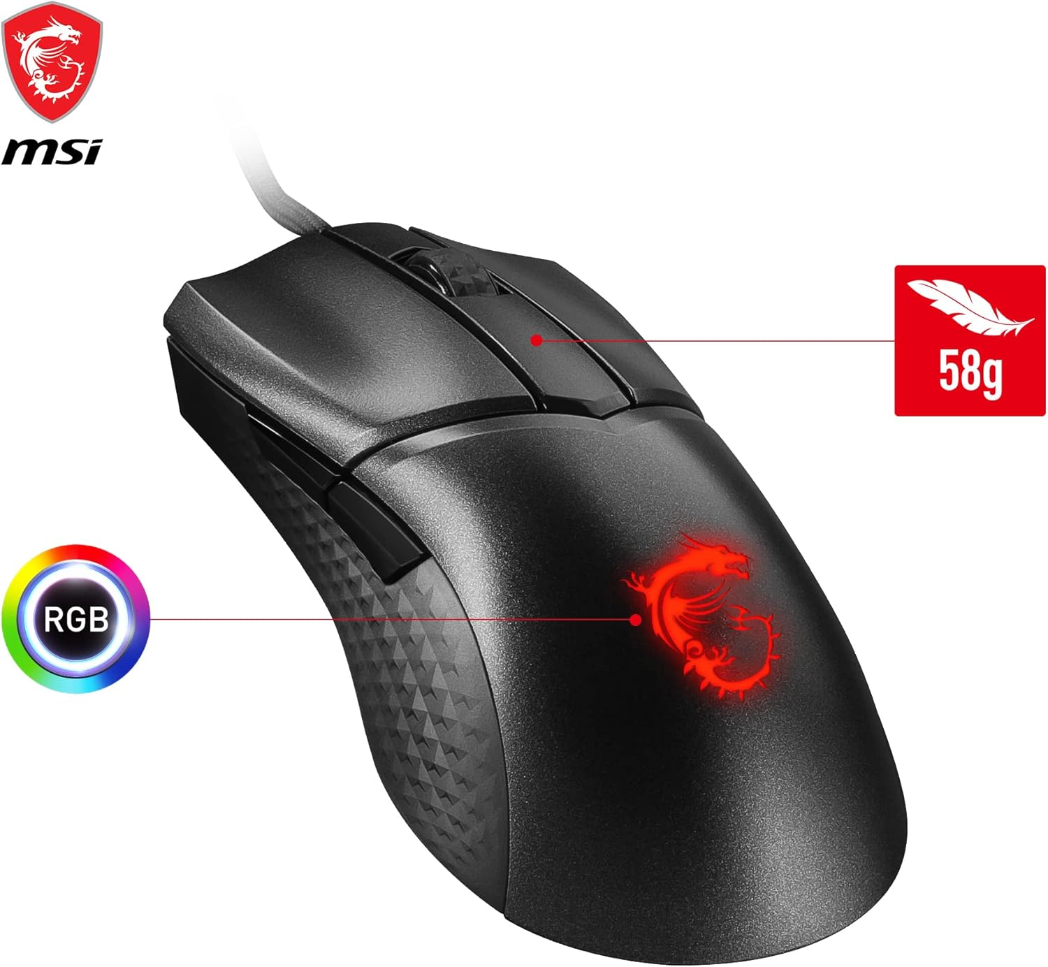 MSI CLUTCH GM31 Lightweight Gaming Mouse image number 6