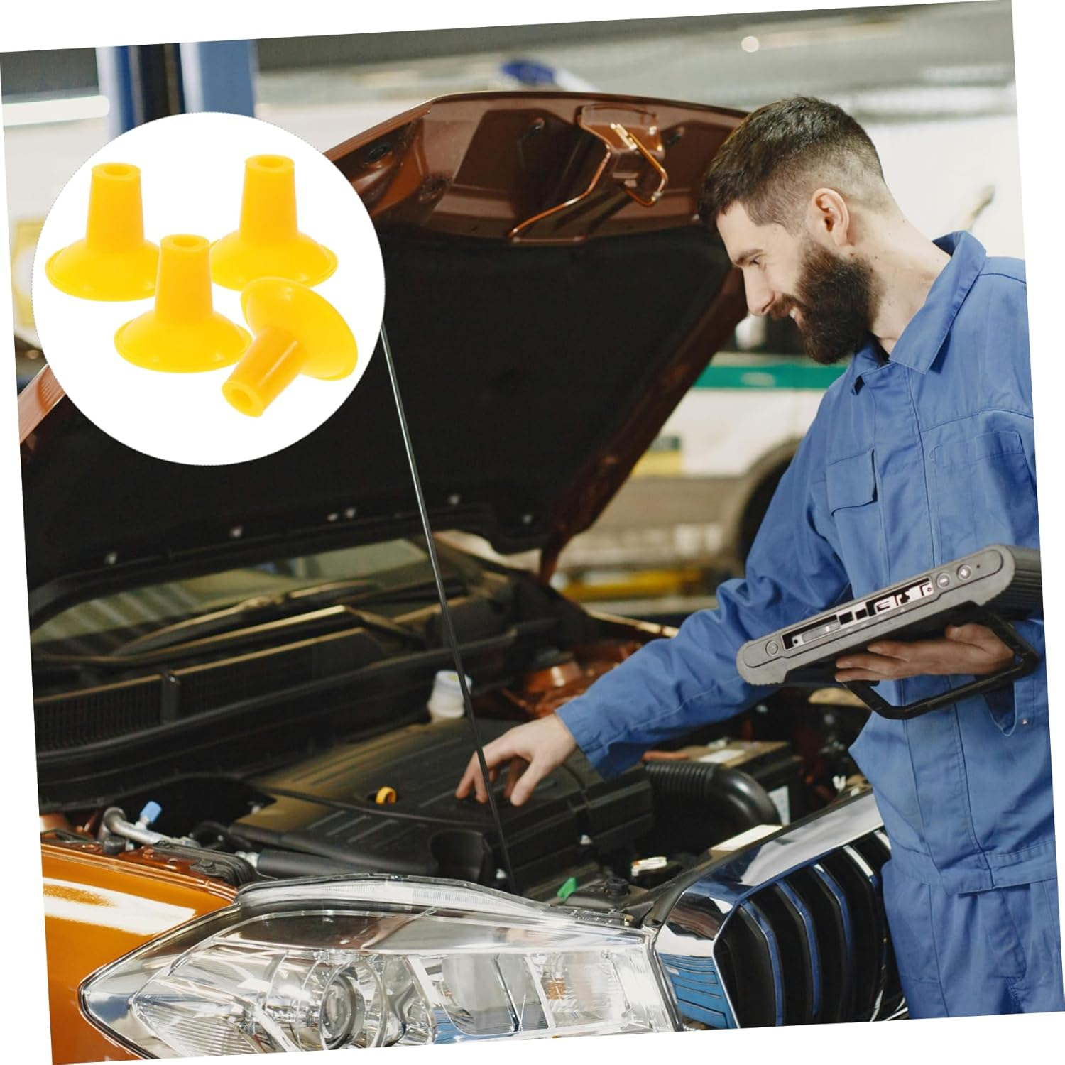 LOORGVEL 4Pcs Automotive Valve Grinder Suction Cup Valve Lapper Tool Suction Plates Heavy-Duty Lapping System for Engine Repair