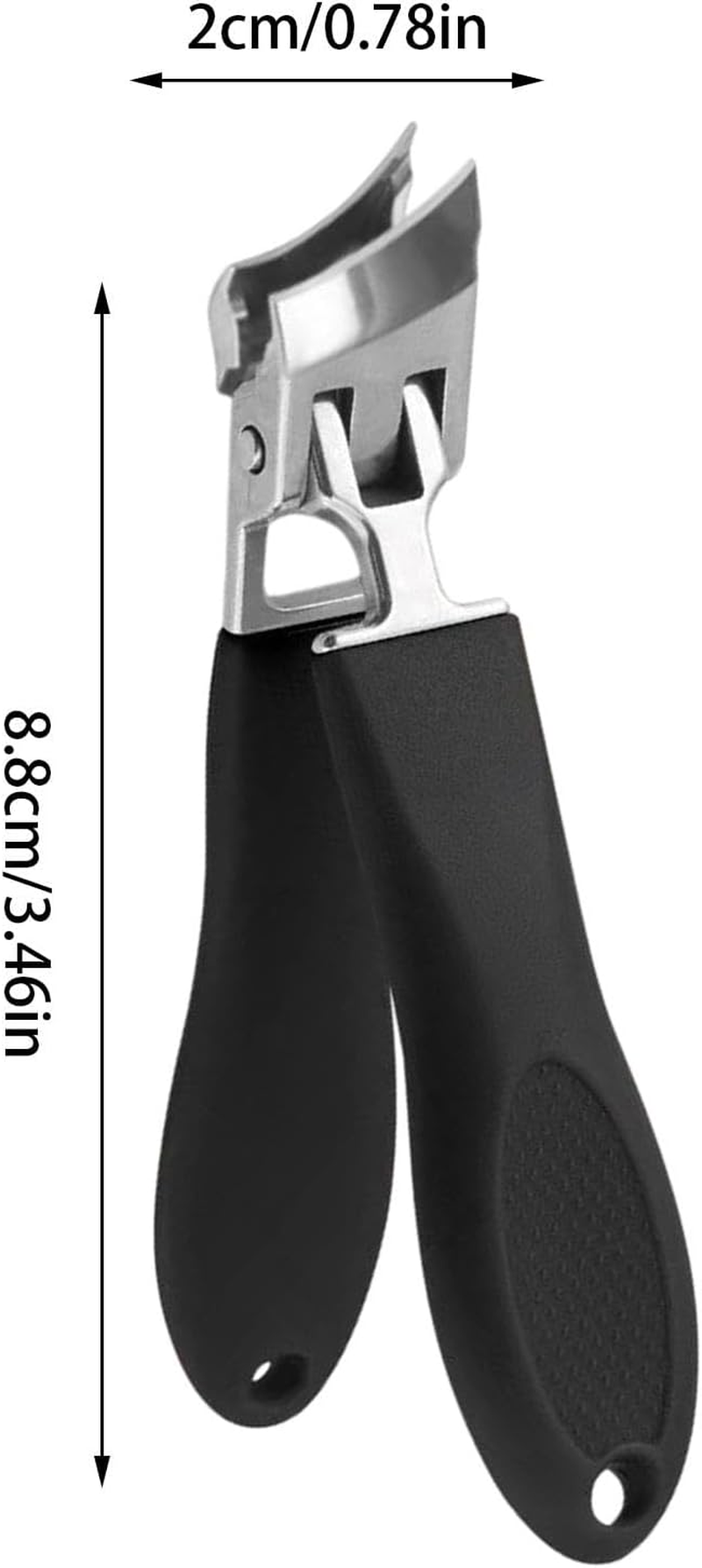 Slanted Nail Clippers - Stainless Steel Toenail Clippers Cutter, Ingrown Toenail Clippers for Thick Toenails, Wide Jaw Opening Slanted No Splash Fingernail Clippers for Seniors, Men, Women - Orange image number 6