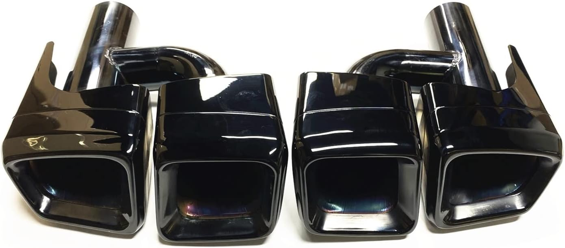 Muffler Titanium Black Rear Exhaust Muffler Tip Pipe Air Vent Tailpipe Compatible with Mercedes Benz W212 E63 W221 W204 2008-2013 W204 W205 W218