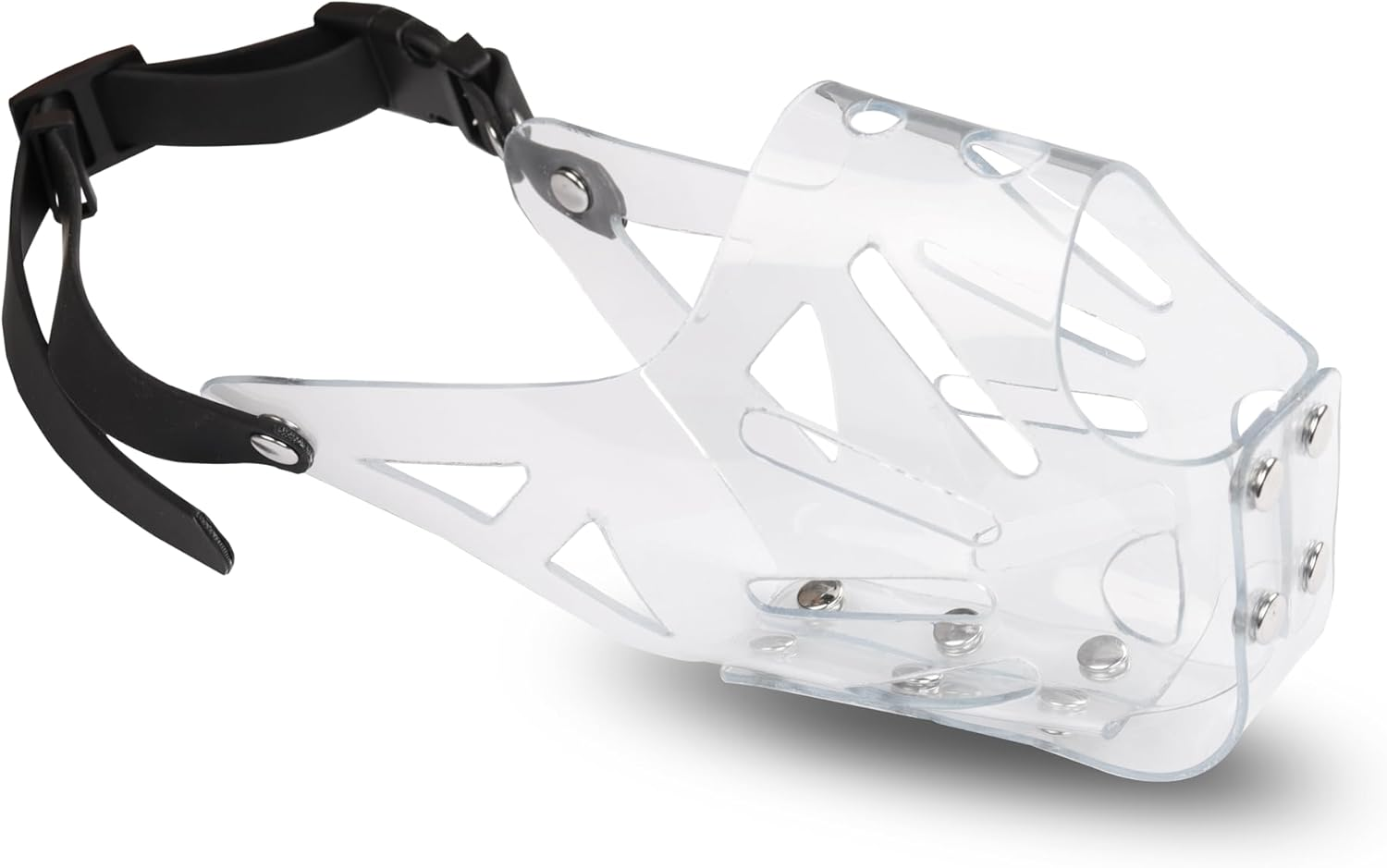 Muzzle for Dogs, Transparent PVC for Large Dogs, Dogs Can Panting, Eating and Drinking, Prevents Biting and Browsing Wild Animals, Comfortable, Breathable (L) image number 5