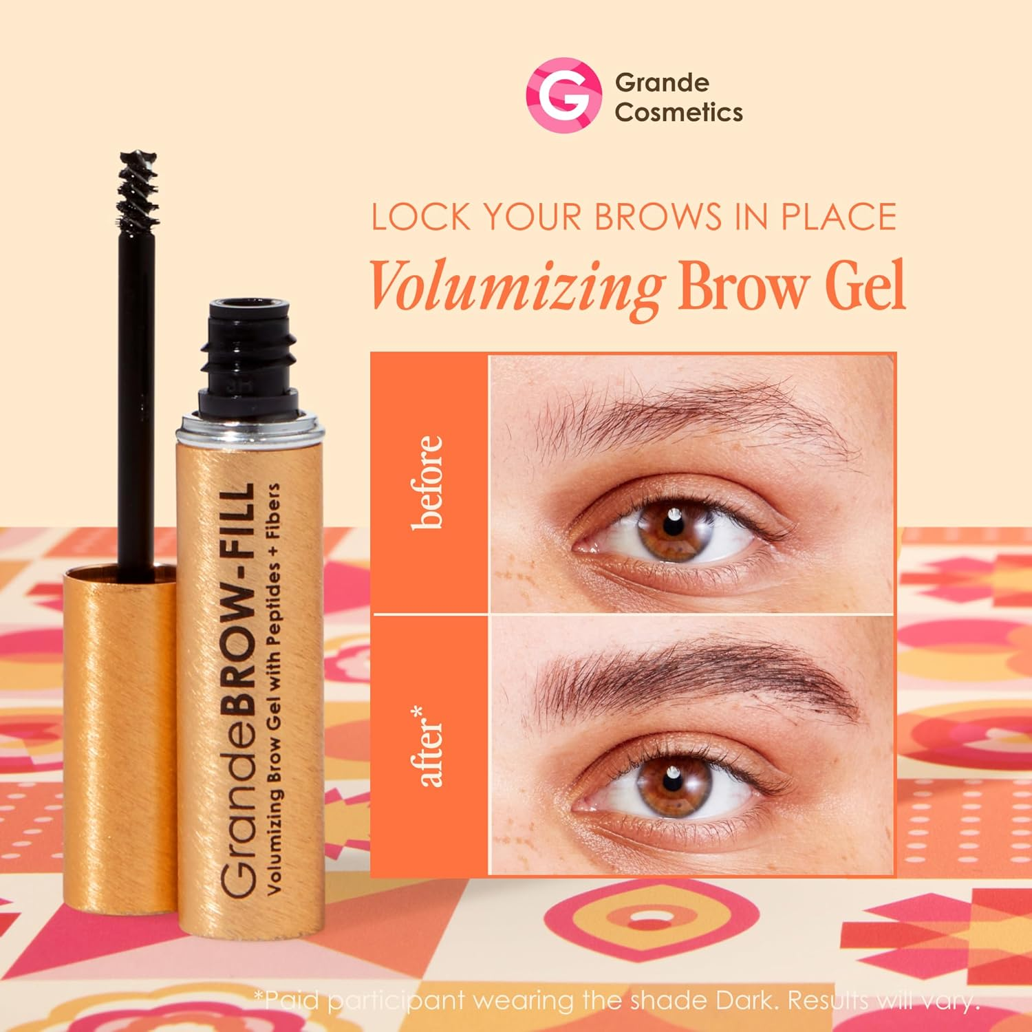 Grande Cosmetics Grandebrow-Fill Volumizing Brow Gel - 5. Ebony image number 7
