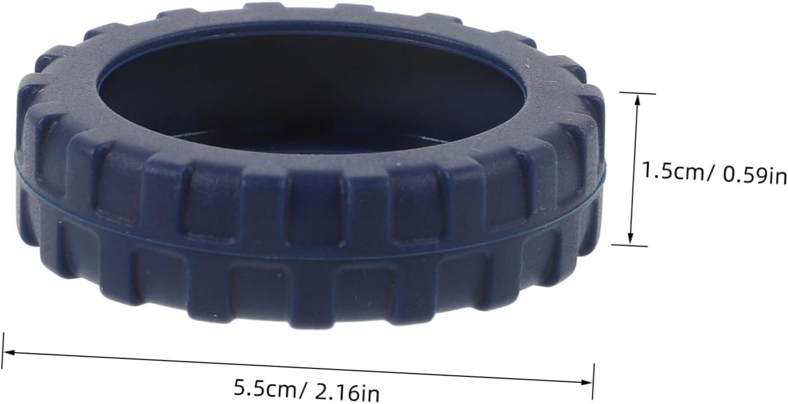 CALLARON 8Pcs Silicone Luggage Wheel Covers Suitcase Foot Protectors Noise Reduction Shock Absorption Travel Gear Navy Blue 55X55X15Mm for Hardwood Floors