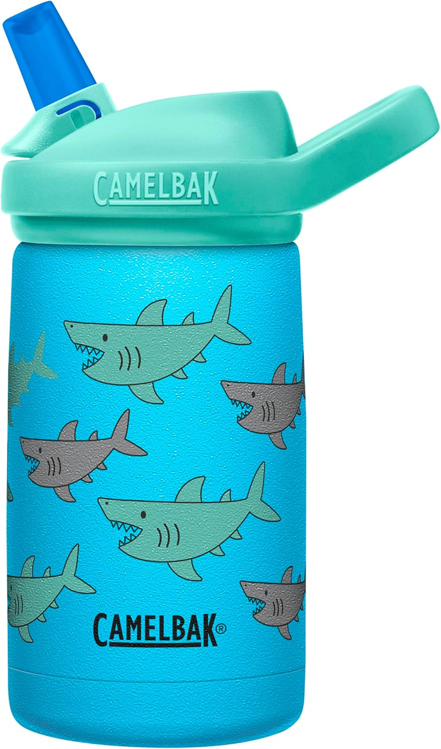Camelbak Eddy+ Kid'S Vacuum Insulated Stainless Steel Water Bottle, School of Sharks