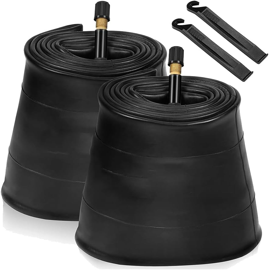 Gyorwst 2 Pack 20X4.0 Fat Bike Tube with AV 32Mm Valve, Bike Tubes with 2 Tire Levers, for Road/Mountain/E Bike Parts Accessories