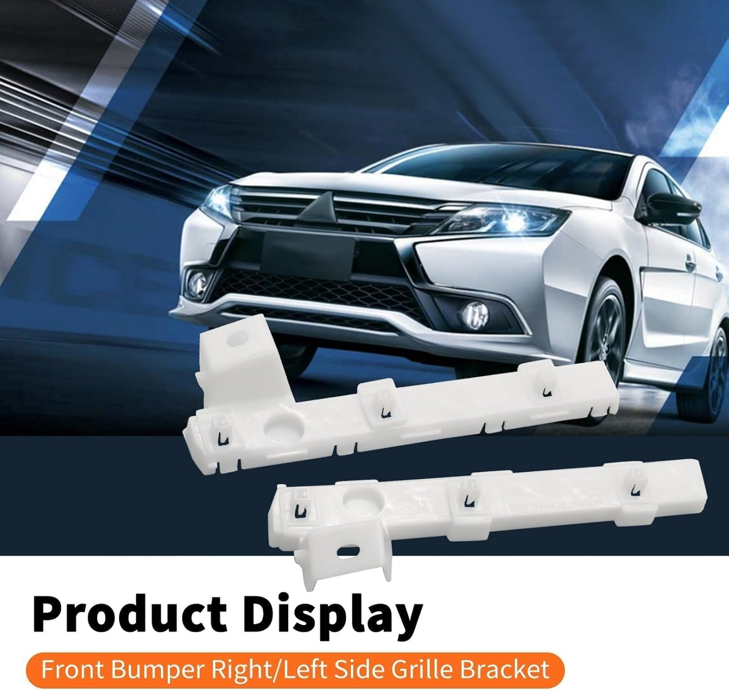 Front Bumper Right/Left Side Grille Bracket Compatible with Mitsubishi Lancer except Evo 2008-2017 6400F549 6400F550 image number 1