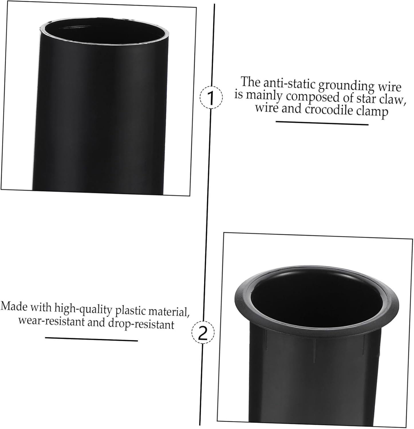 5 PCS Bass Reflex Port Tubes for Subwoofer Speaker Box Replacement Plastic Speaker Tubes with Black Stain-Resistant Coating Easy to Install for Enhanced Low Frequency Output image number 6