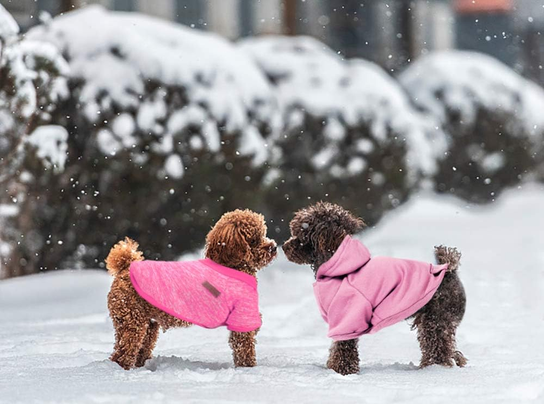 2 Pack Pet Dog Clothes Knitwear Dog Sweater Dog Hoodie Sweatshirts Soft Thickening Warm Pup for Small Dogs Chihuahua Coat Clothing Puppy Cat Custume (Pink, Small) image number 3