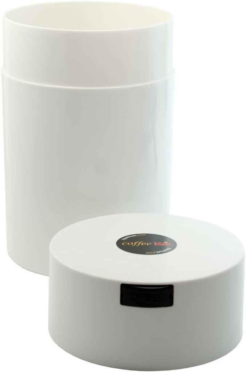 Tightpac America, Inc. CFV2-SWW Coffeevac Coffee 1 Lb- the Ultimate Vacuum Sealed Coffee Container, White Cap & Body image number 6